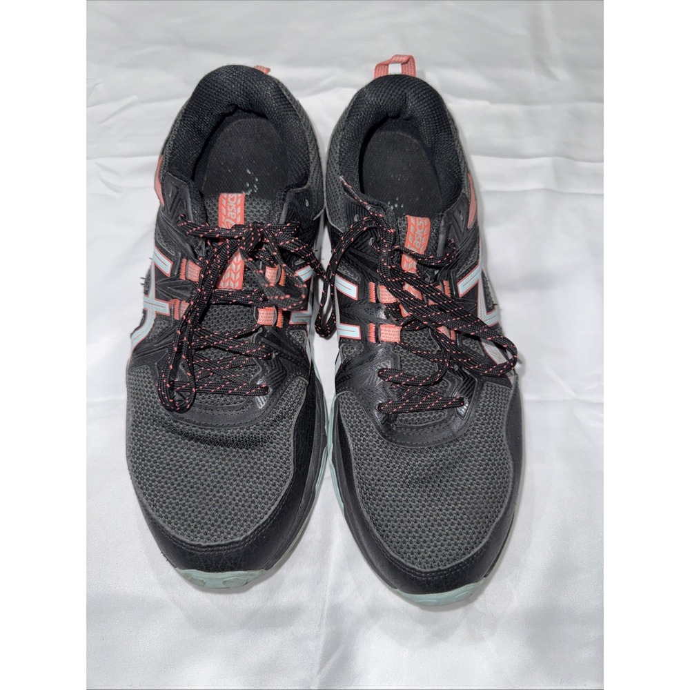 ASICS Gel-Venture‎ 8 Women's Wide Black Pink Light Blue Running Shoes Size 11